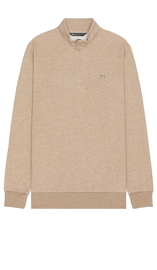 TravisMathew Cloud Quarter Zip 2.0 Sweater in Portabella