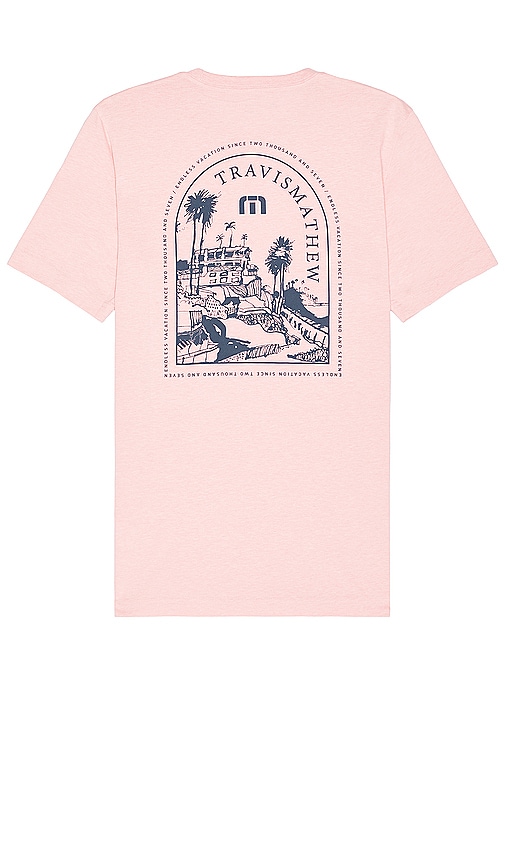 Shop Travismathew Uncharted Waters T-shirt In Coral