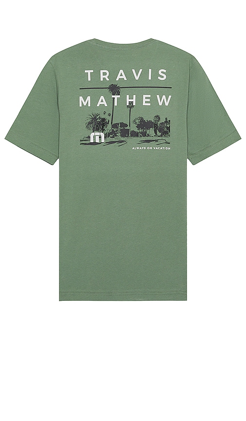Travis Mathew Greenway Trail T恤 In Green