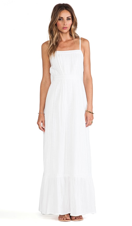 Twelfth Street By Cynthia Vincent Lace Inset Maxi Dress in White