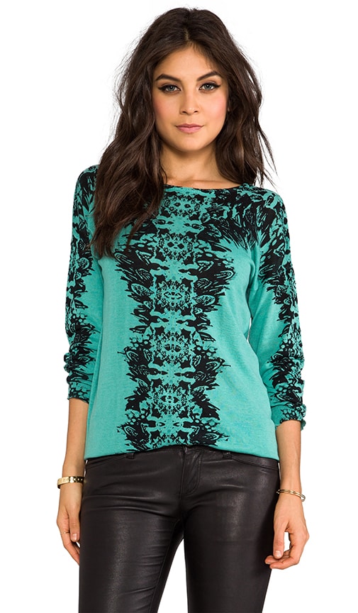 Carey Feather Print Pullover