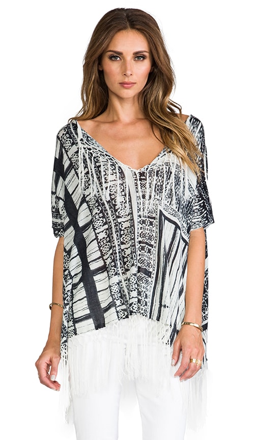 Twelfth Street By Cynthia Vincent Oversized Fringe Sweater in