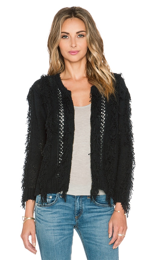 Twelfth Street By Cynthia Vincent Fringe Sweater in Black REVOLVE