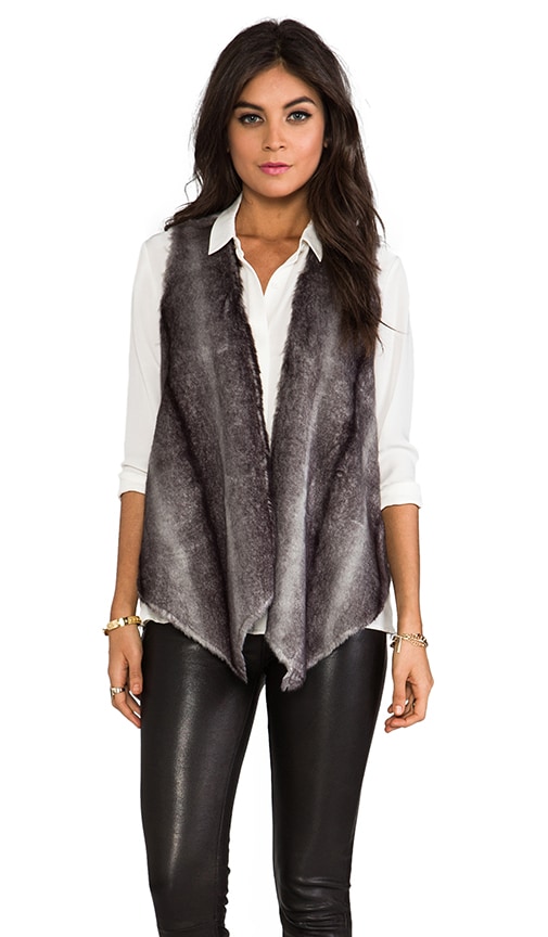 Beautiful and Damned Jersey Lined Faux Fur Vest