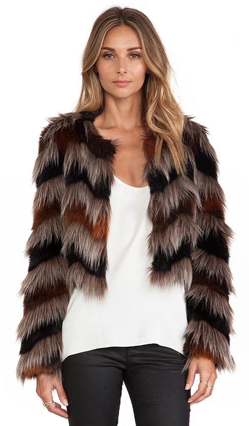 Twelfth Street By Cynthia Vincent Faux Fur Coat in Multi REVOLVE