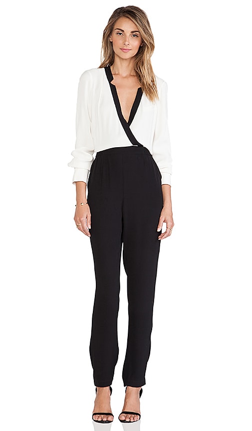 Notched Collar Jumpsuit