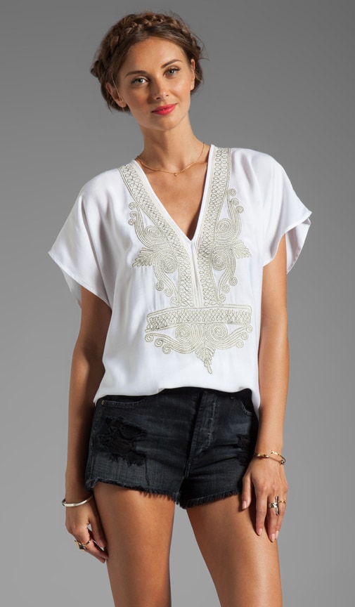 Twelfth Street By Cynthia Vincent Muro Turk Embellished Blouse en