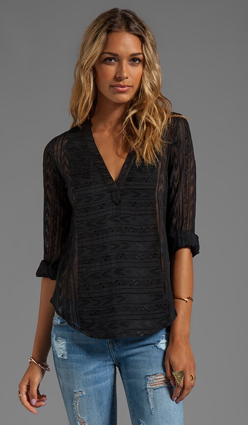 Nostalgia Embroidered Henley