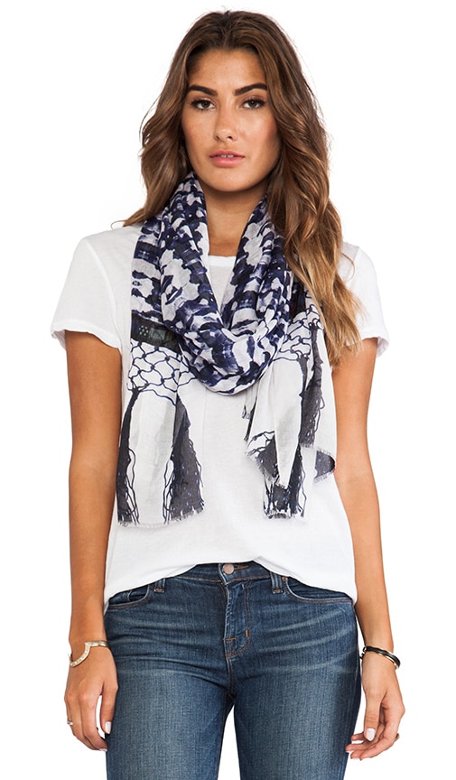 Shibori Tassel Scarf