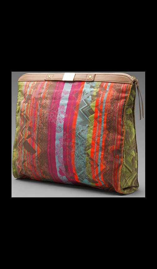 Twelfth Street By Cynthia Vincent Bankers Clutch in Neon Jacquard