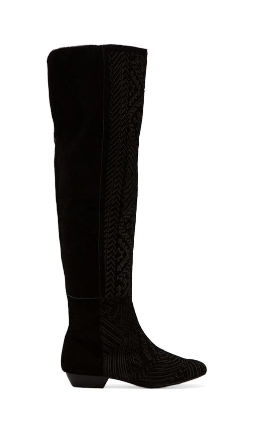 Daire Over-The-Knee Etched Suede Boot