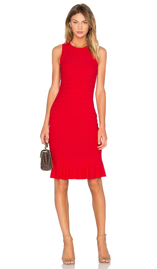 Honeycomb Stretch Flare Dress