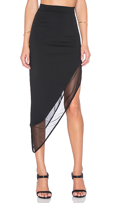 Mesh Asymmetric Skirt