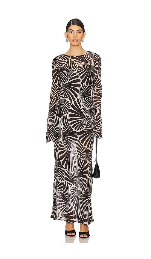 The Wolf Gang Lottie Maxi Dress in Coco Shell