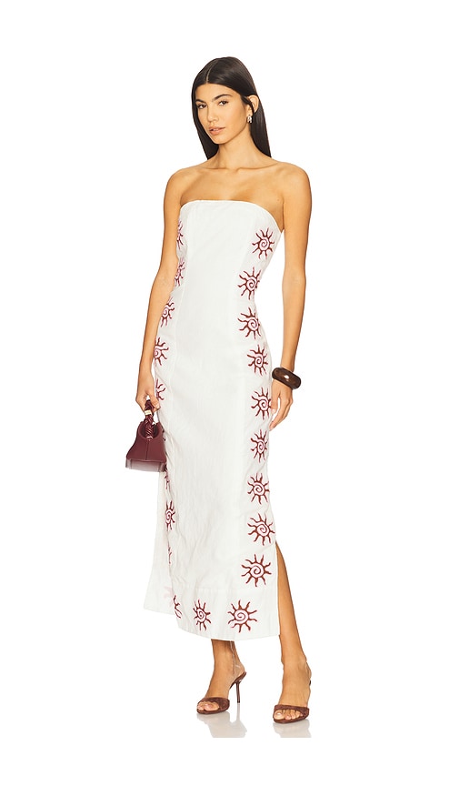 Sueno Strapless Maxi Dress in Ivory. - size XL (also in L, M, S, XS)