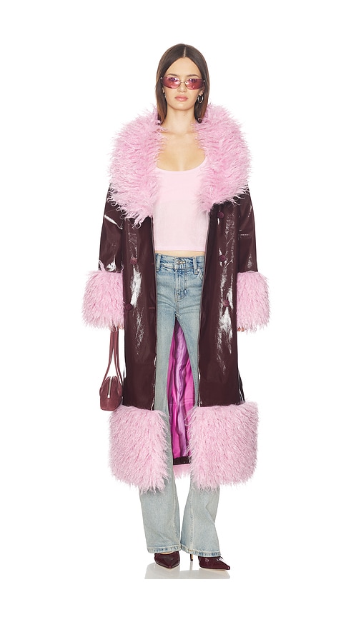 The Wolf Gang Abrigo Coat in Plum