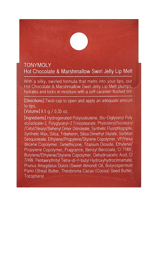 Tonymoly Hot Chocolate Marshmallow Swirl Jelly Lip Melt In Red