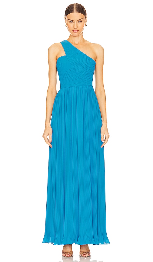 AMUR Skye Gown in Blue Surf