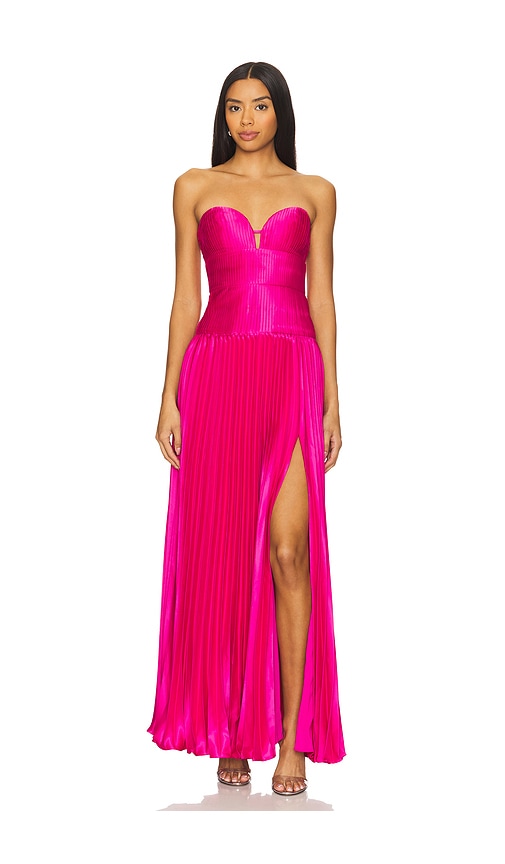 Amur Ludlow Strapless Gown In Wild Orchid