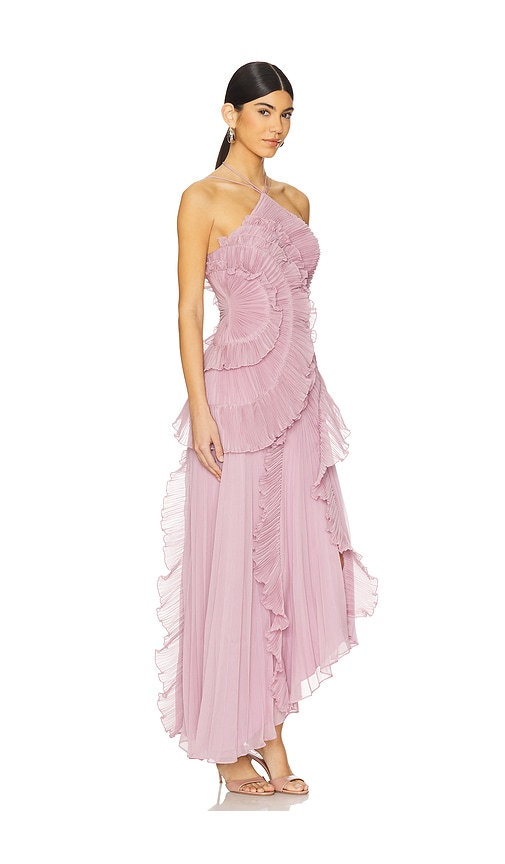 Amur Lorelie Halter Gown In Water Hyacinth