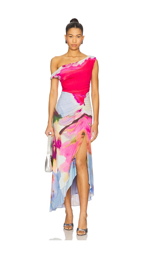 Ella Printed Jersey Dress in Pink. - size 8 (also in 0, 00, 10, 12, 2, 4, 6)