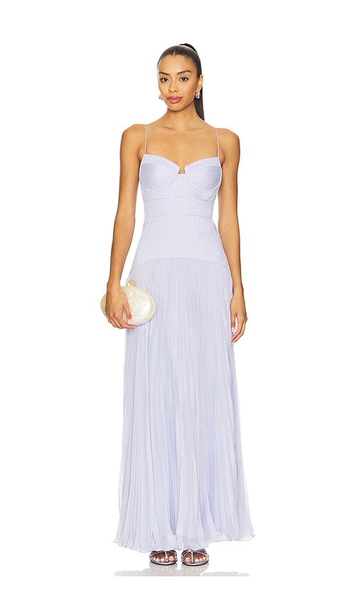 Saylor Pleated Gown in Blue. - size 4 (also in 12)