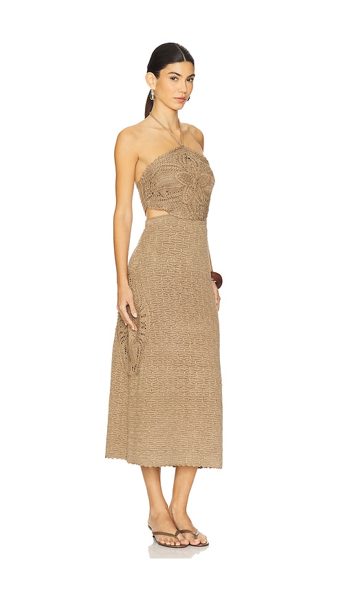  Amur Strick Midikleid Clara In Brown. Größe S. Also In M. 