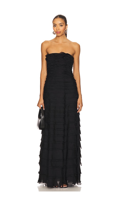 Pepper Layered Gown in Black. - size 2 (also in 00)