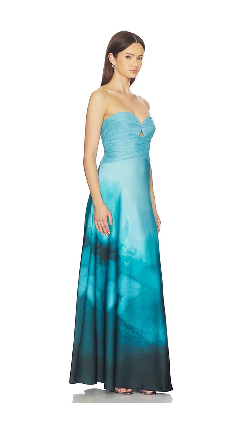 Amur Cova Printed Gown In Multi