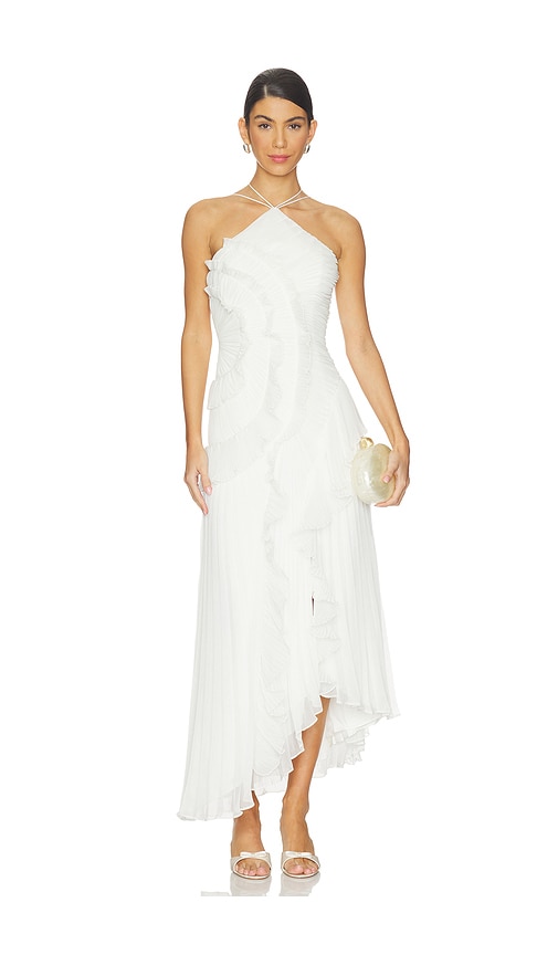 AMUR Lorelie Halter Gown in Ivory. - size 0 (also in 2, 4, 6)