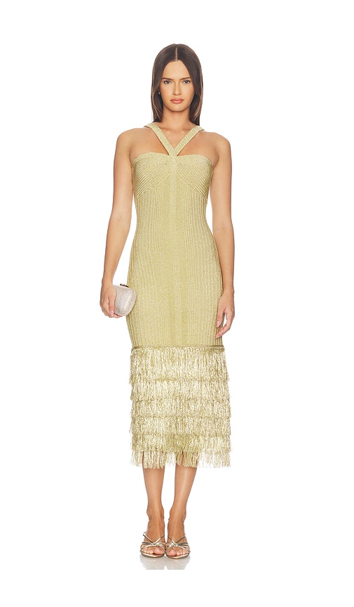AMUR Rosalina Knit Midi Dress