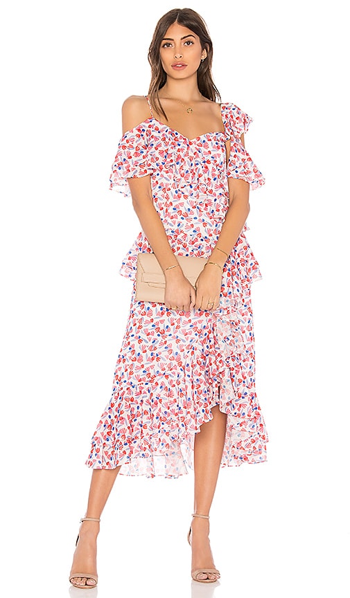 amur ruffled viola dress