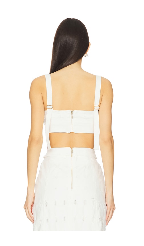  Amur Gabi Textured Top In White. Größe 4. Also In 6. 