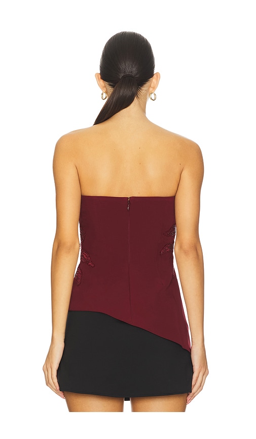 Amur Top Mit Floralen Perlenmotiven Ardell In Burgundy. Größe 0. Also In 2, 4, 6, 8. 