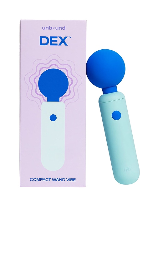 Dex Compact Wand Vibrator in Cerulean & Aqua
