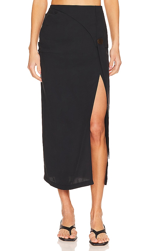 Shop Undress Code Voil Skirt In 黑色