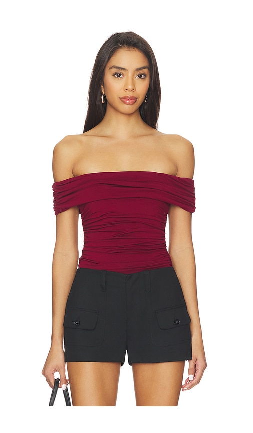 Undress Code Buttercup Thong Bodysuit In Burgundy