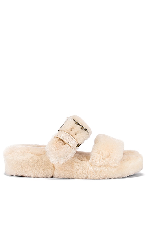 cream ugg slides