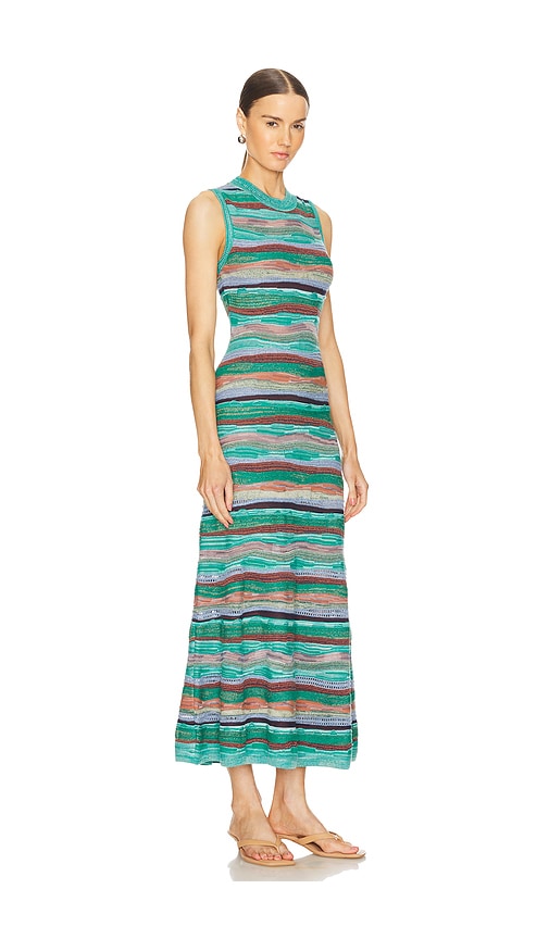 Ulla Johnson Fauna Printed Maxi Dress In Teal