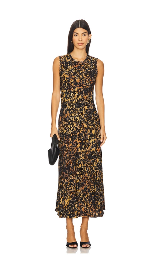 Ulla Johnson Clea Sleeveless Bias Midi Dress In Brown