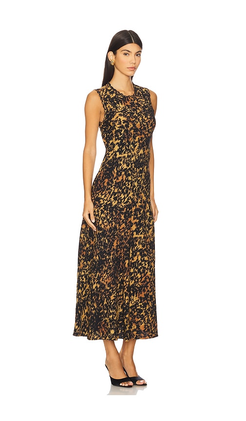 Ulla Johnson Clea Sleeveless Bias Midi Dress In Brown