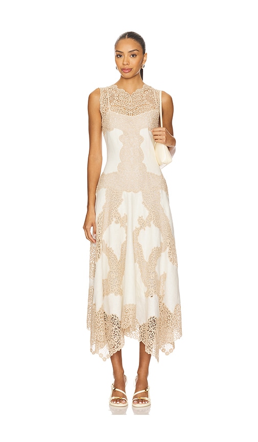 Ulla Johnson Arlette Sleeveless Handkerchief Dress In Brown