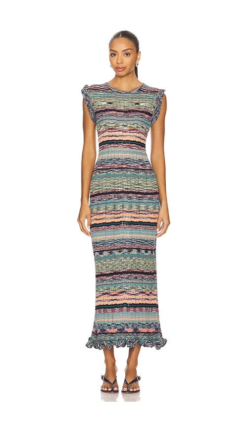 Ulla Johnson Ajak Sleeveless Knit Midi Dress In Blue