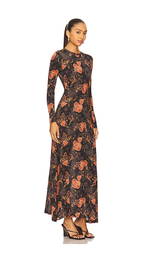 Ulla Johnson Amari Jersey Long Sleeve Dress In Gold