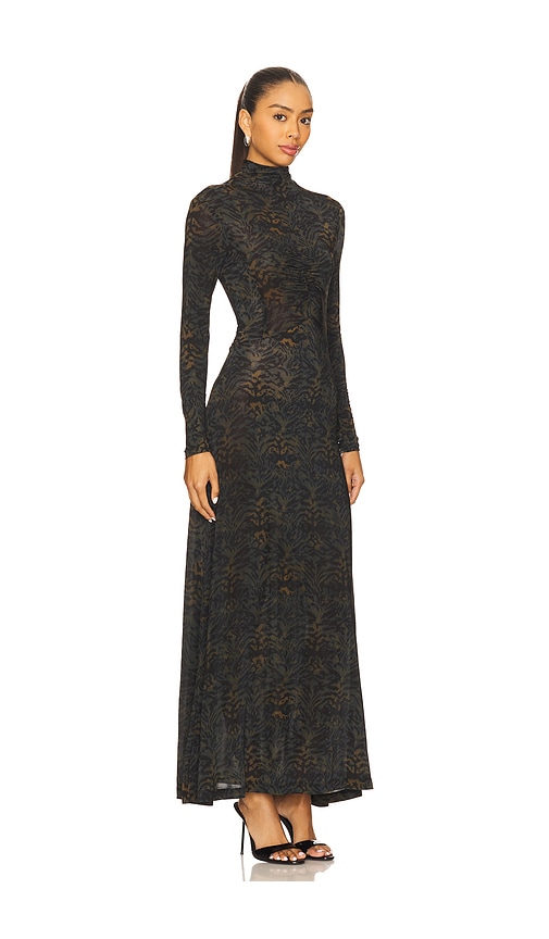 Ulla Johnson Koa Jersey Turtleneck Dress In Gold