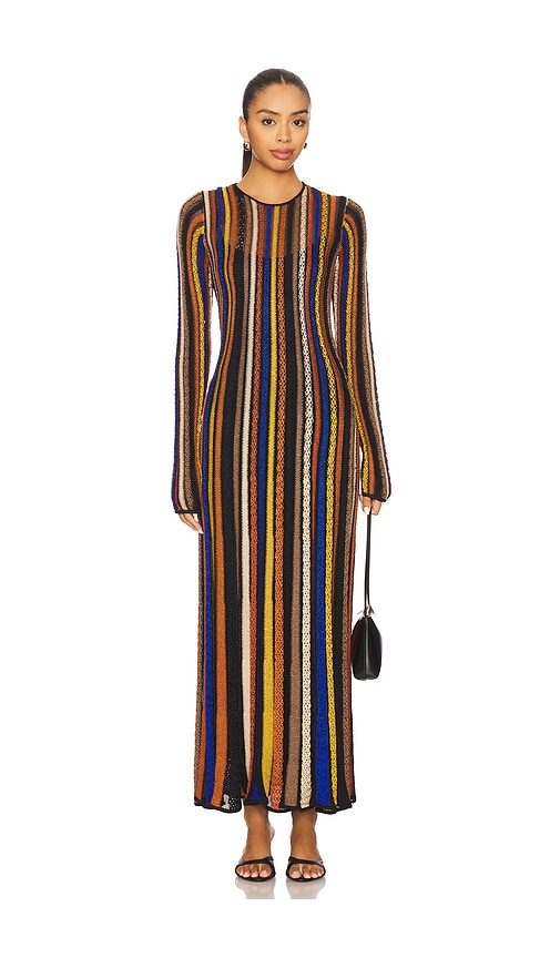 Ulla Johnson Albie Knit Long Sleeve Dress In Animal Print