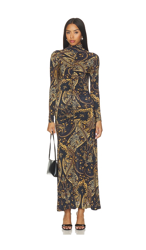 Ulla Johnson Ida Longsleeve Jersey Dress in Navy. - size L (also in M, P, S)