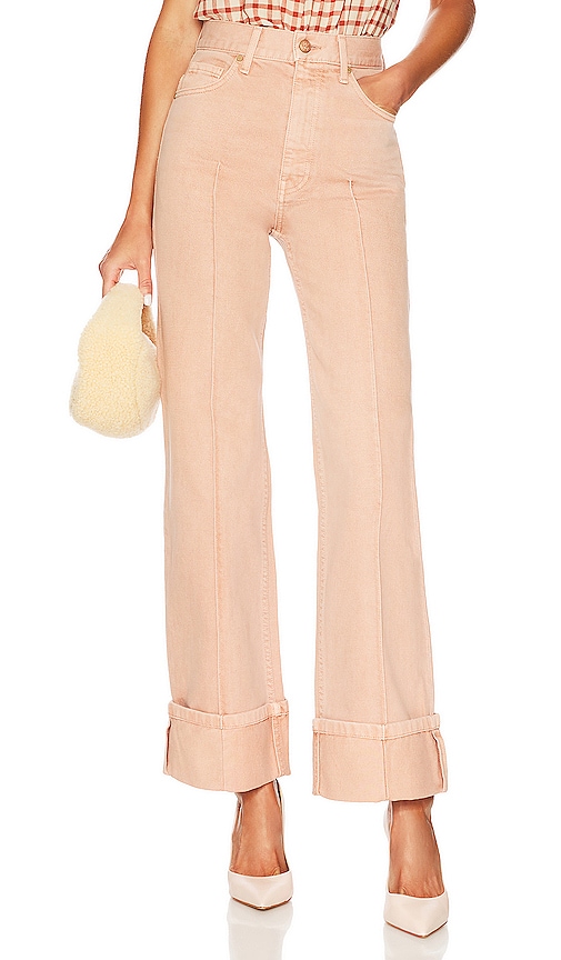 SPANX Ponte Button Front Wide Leg Pant in Toffee