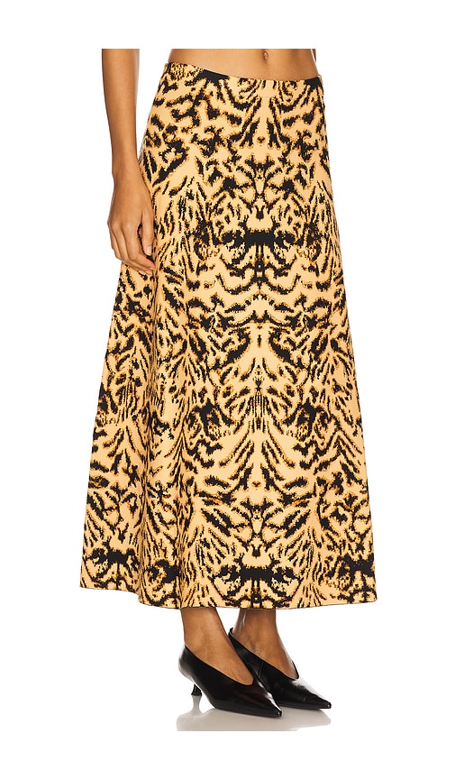 Ulla Johnson Lani Jacquard Midi Skirt In Brown