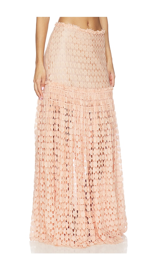 Ulla Johnson Aris Lace Maxi Skirt In Pink